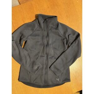 Under Armour‎ ColdGear Storm Jacket Women's S Black Fitted Full Zip Fleece Lined
